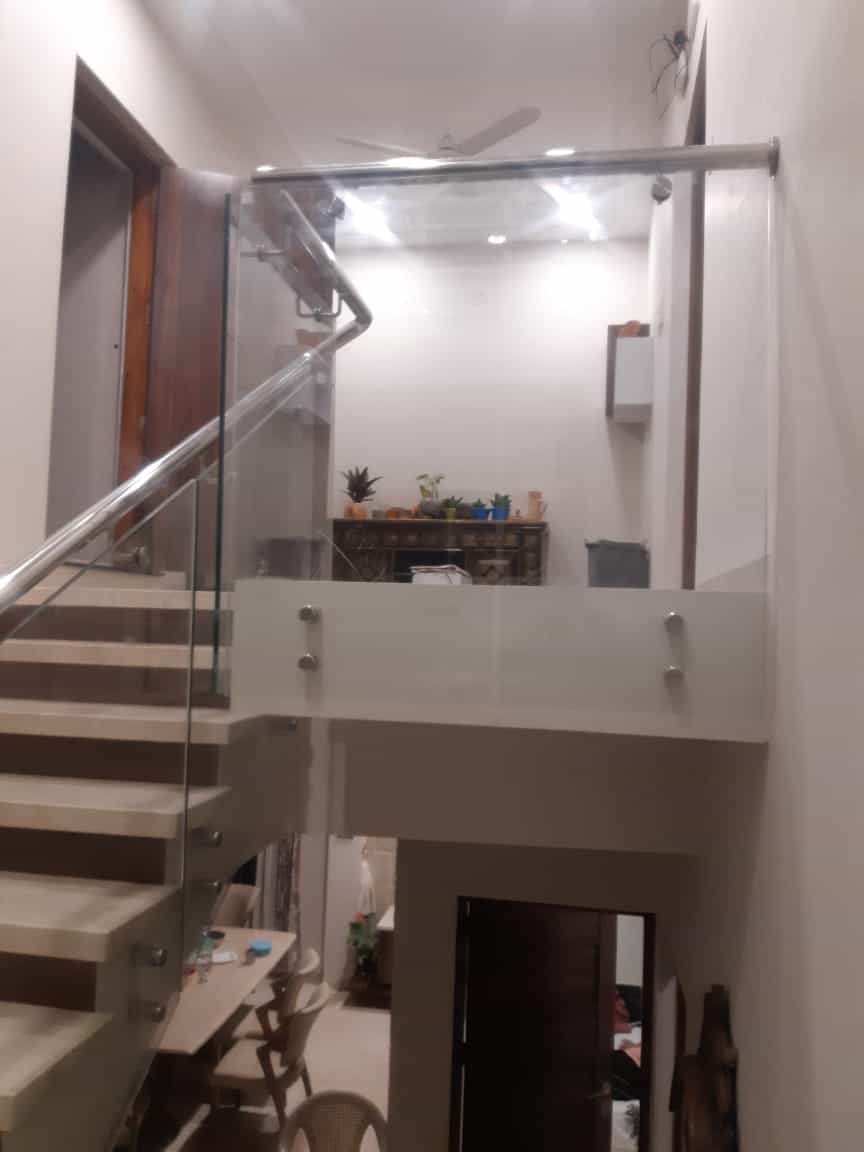 Stainless Steel Stairs Glass Railing